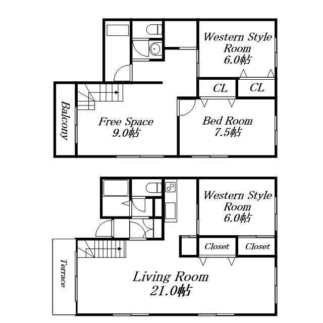 GLEBE西野(3SLDK/1階)の間取り写真