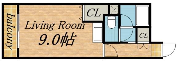 チサンマンション円山(ワンルーム/8階)の間取り写真