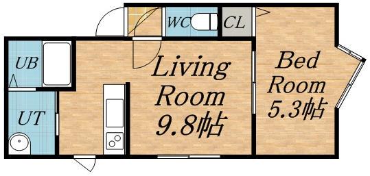 エミネンス宮の沢(1DK/2階)の間取り写真