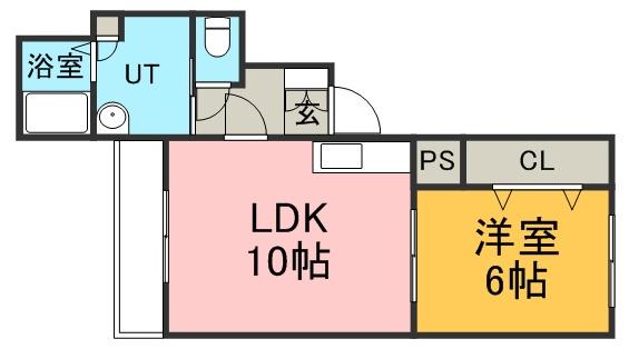 アクセスコート35(1LDK/4階)の間取り写真