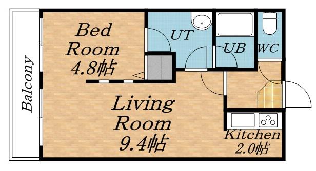 CARRERA2.9(1LDK/5階)の間取り写真