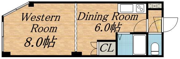 メゾンエスポアール(1DK/1階)の間取り写真