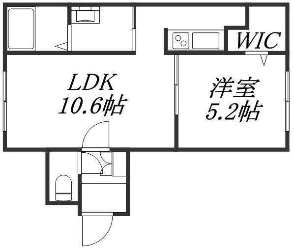 グランメール 24-C(1LDK/4階)の間取り写真