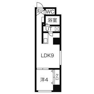 パークヒルズ中央12(1LDK/5階)の間取り写真