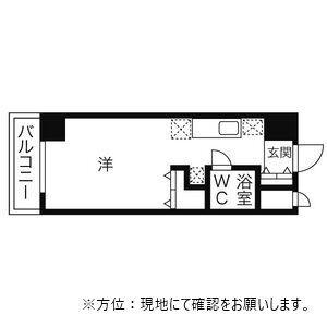 ラメール円山公園(1K/3階)の間取り写真