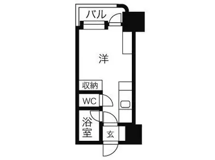 アン・セリジェ弐番館(1K/10階)の間取り写真