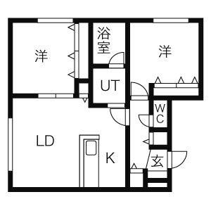STELLA神宮外苑(2LDK/5階)の間取り写真