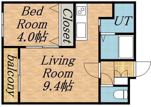 ノヴァ裏参道(1LDK/2階)の間取り写真
