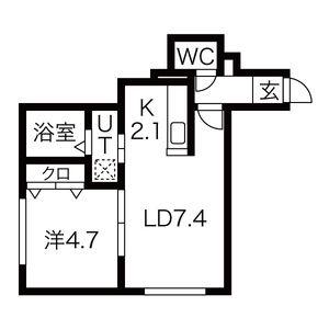 VIVACEⅣ(1LDK/3階)の間取り写真