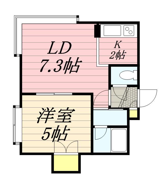 フォーシーズン(1LDK/3階)の間取り写真