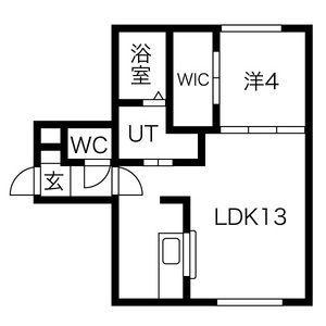 LE SOLEIL DE MARUYAMA(1LDK/1階)の間取り写真