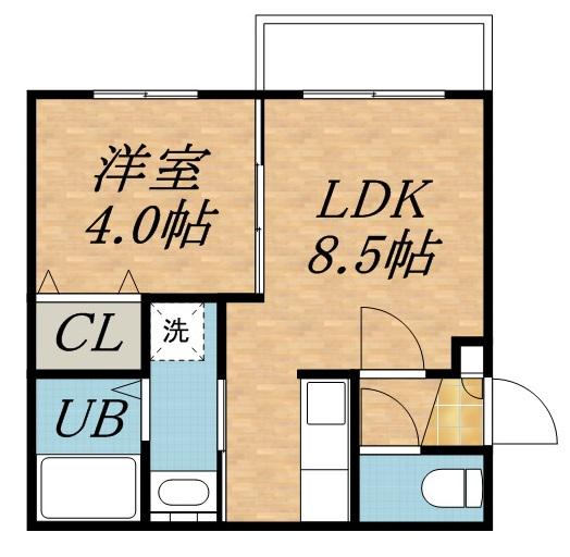 IL FAITO BEAU KOTONI(1LDK/1階)の間取り写真