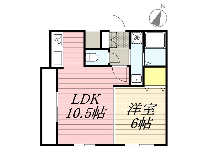 レストシティ北7条(1LDK/3階)の間取り写真