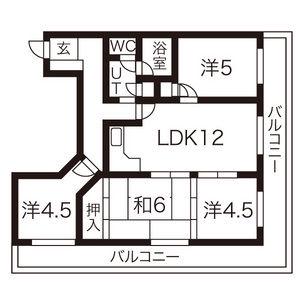 BEVERLY HOUSE II(4LDK/4階)の間取り写真