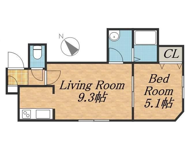 ヴェステン(1LDK/2階)の間取り写真