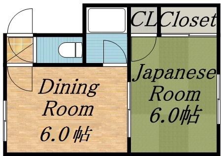 タイガーマンション(1DK/1階)の間取り写真