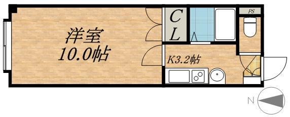 アルテ・ピアッツァーⅡ(1K/2階)の間取り写真