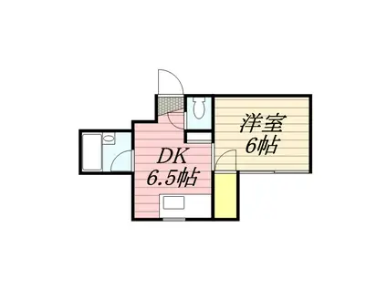 ファイン南6条(1DK/4階)の間取り写真