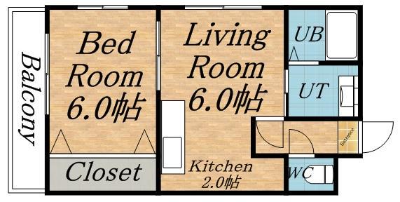 プレシアス八軒駅(1LDK/4階)の間取り写真