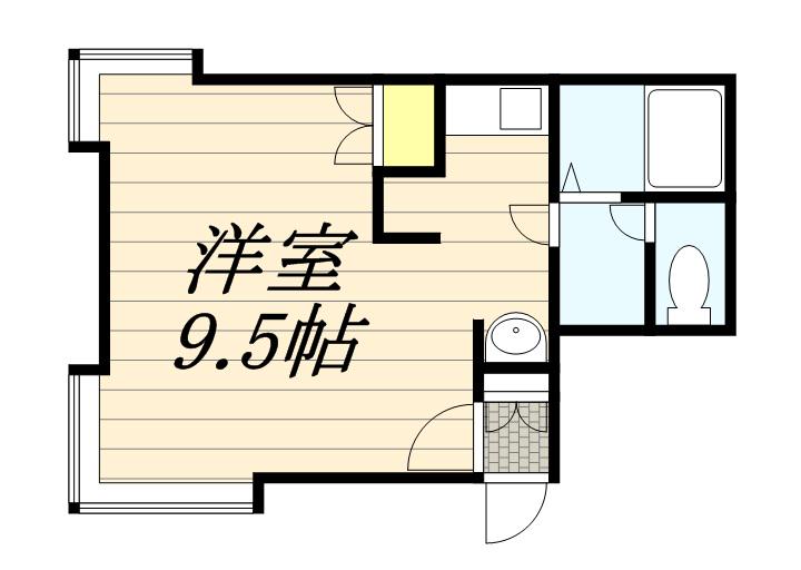 リラハイム円山(ワンルーム/2階)の間取り写真