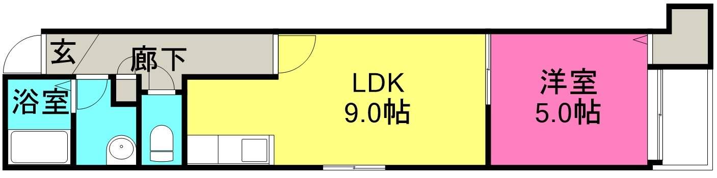 テッセラ(1LDK/2階)の間取り写真