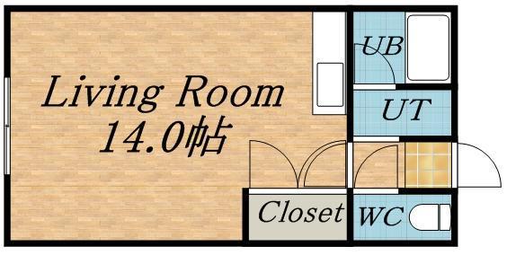 フィオーレこうせい(ワンルーム/2階)の間取り写真