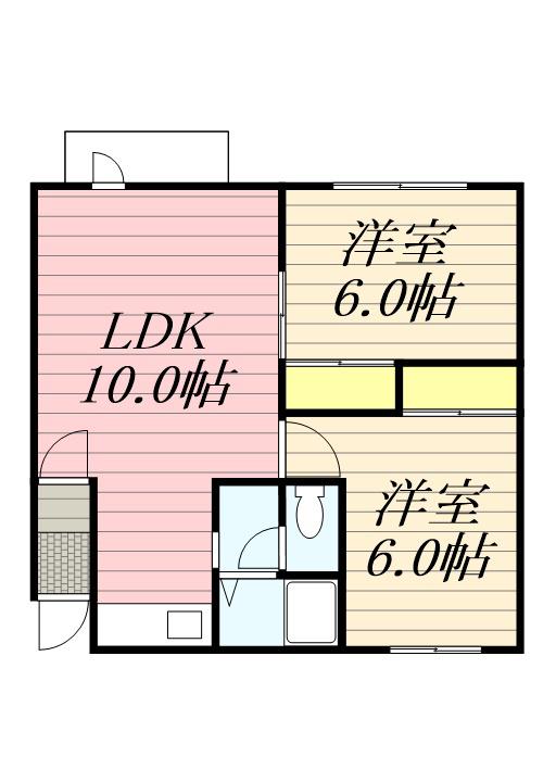 プリメーラ54(2LDK/2階)の間取り写真