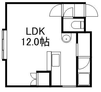 ラビリンス弐番館(1K/3階)の間取り写真