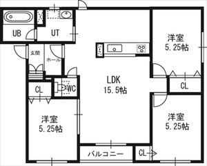 プロスペリテ(3LDK/2階)の間取り写真