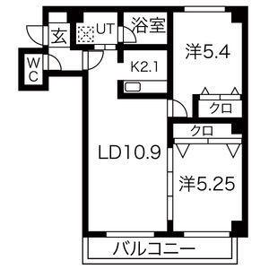 LASA宮の沢(2LDK/4階)の間取り写真