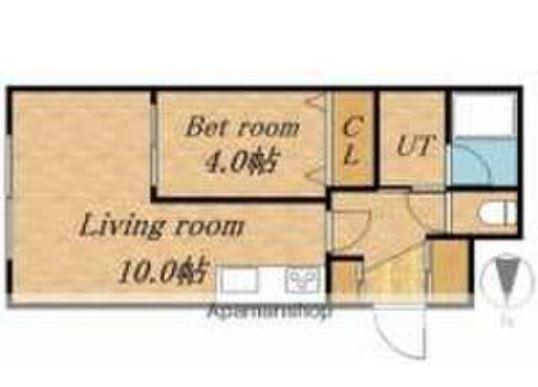 カピテーヌ円山(1LDK/3階)の間取り写真