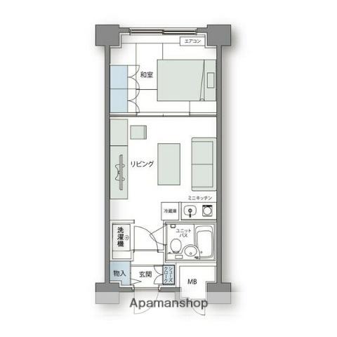 アルファコンフォート札幌(1DK/7階)の間取り写真