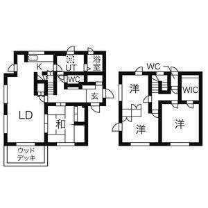 札幌市東西線 琴似駅(札幌市営) バス乗車時間：21分 中洲橋［ＪＲ北海道バス］　バス停で下車 徒歩7分 2階建 築24年(4LDK)の間取り写真