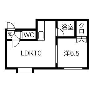 PRESTIGE KE(1LDK/2階)の間取り写真