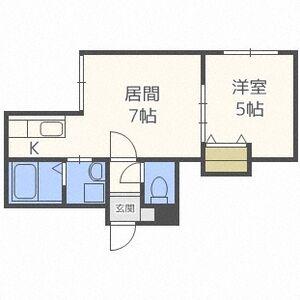 フォレストビューA(1DK/2階)の間取り写真