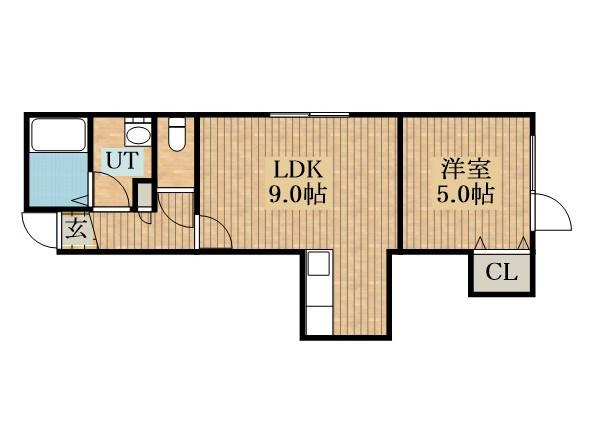 プリマヴェーラ(1LDK/1階)の間取り写真