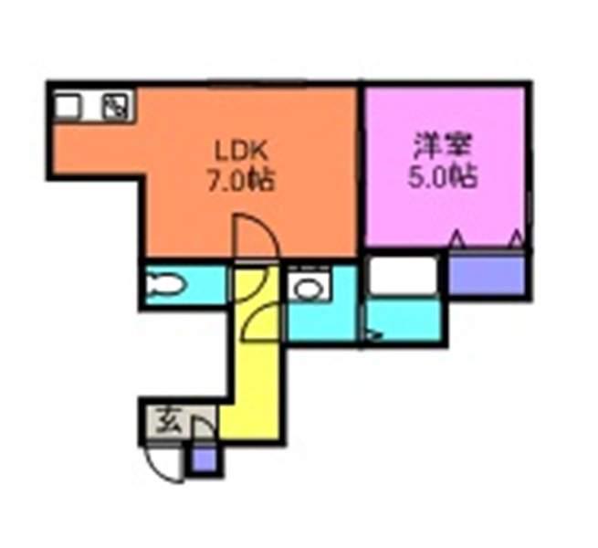 NRJイシヤマ(1LDK/2階)の間取り写真