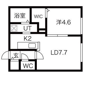 LUCA(1LDK/3階)の間取り写真