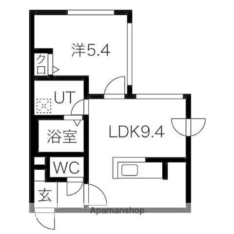 エトワール宮の森(1LDK/4階)の間取り写真