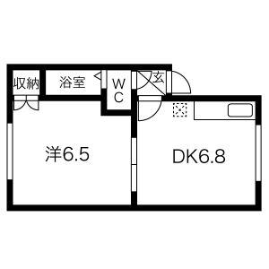 エイトマンション(1DK/1階)の間取り写真