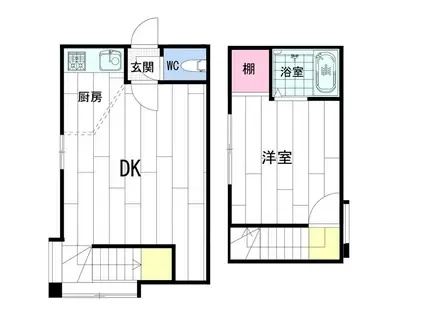 ルーブル北5条(1DK/2階)の間取り写真