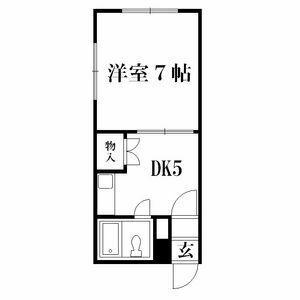 アーバンさっぽろ(1DK/1階)の間取り写真