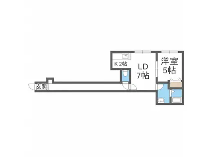 ドレエール(1LDK/1階)の間取り写真