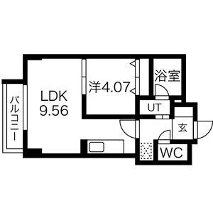 PRIME円山(1LDK/7階)の間取り写真