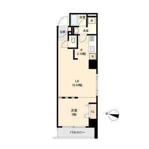 CITY SPIRE南3条(1LDK/2階)の間取り写真