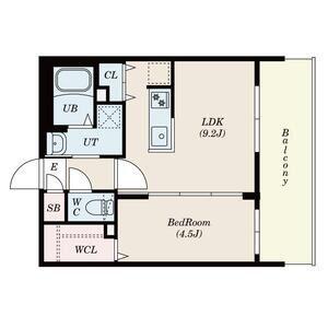 プライマル札幌桑園(1LDK/10階)の間取り写真