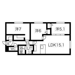 COMSAP 南17条(3LDK/4階)の間取り写真