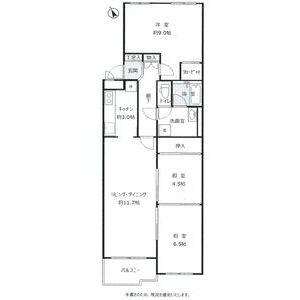 チュリス山鼻南A棟(3LDK/2階)の間取り写真