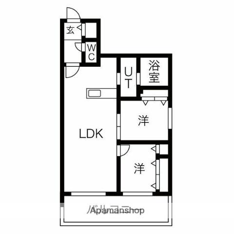 クラス伏見レジデンス(2LDK/4階)の間取り写真