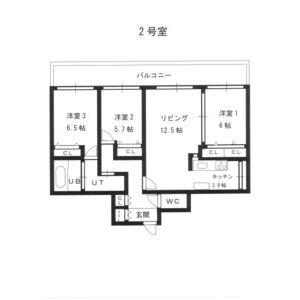 RAINBOW ROAD宮の森2ND(3LDK/3階)の間取り写真